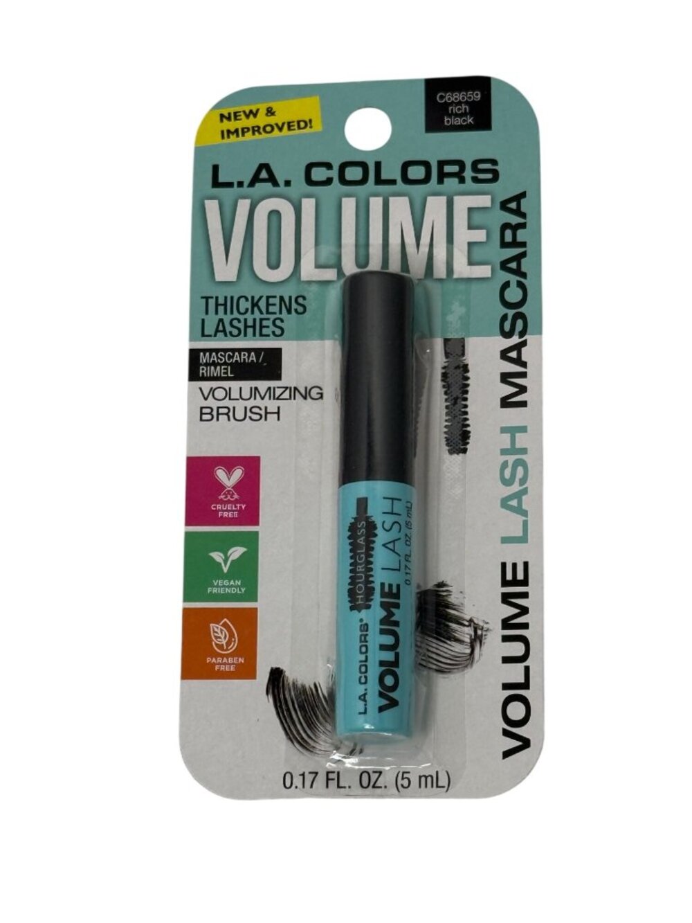 L.A. Colors Volume Lash Mascara Rich Black New Sealed